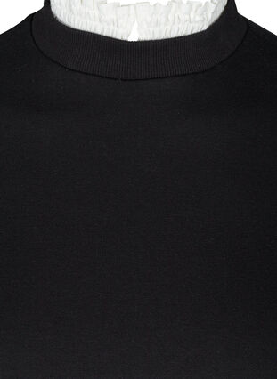 Sweatshirt med påsyet skjorte, Black, Packshot image number 2
