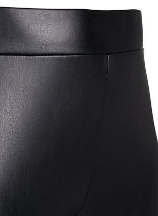 Coated leggings med børstet inderside, Black, Packshot image number 2