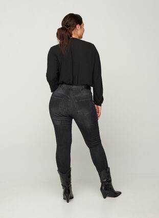 Ekstra slim Amy jeans, Grey Denim, Model image number 0