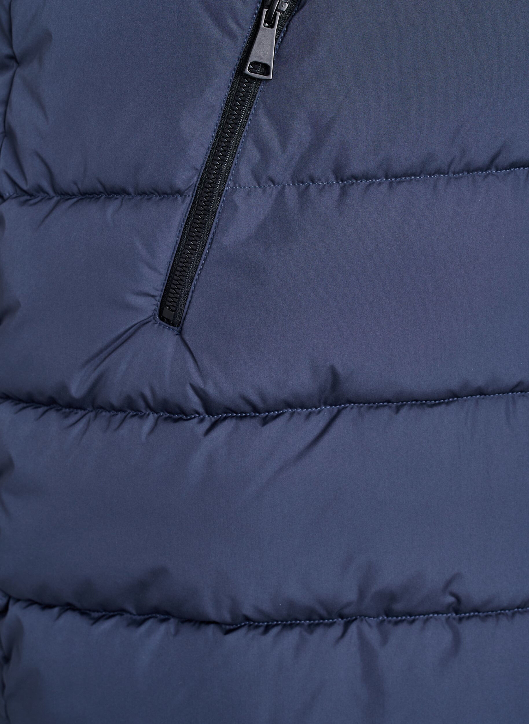 ZizziLang vest med h&aelig;tte og lommer, Bl&aring;, Packshot image number 3