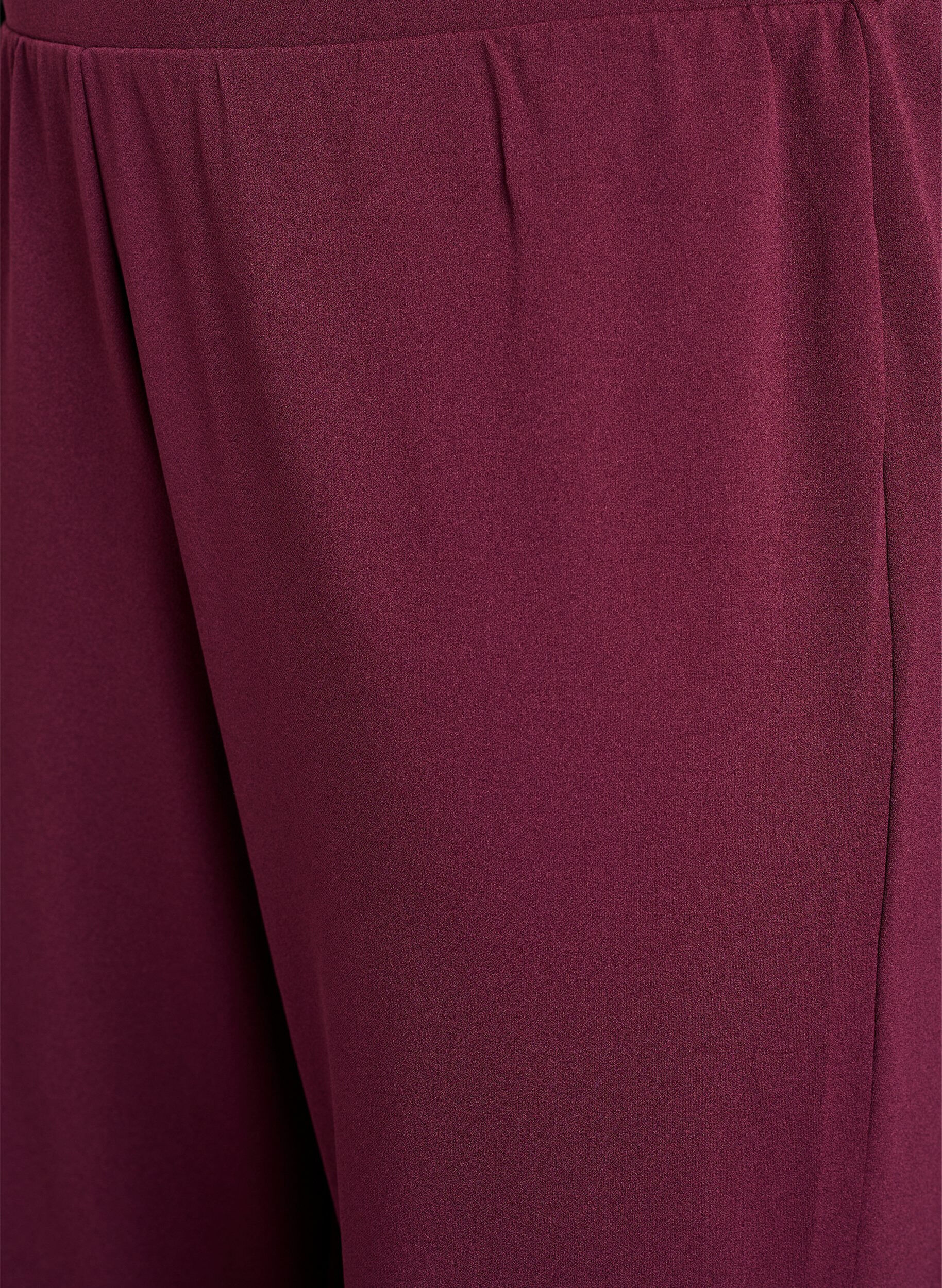 ZizziBukser med straight fit, R&oslash;d, Packshot image number 2