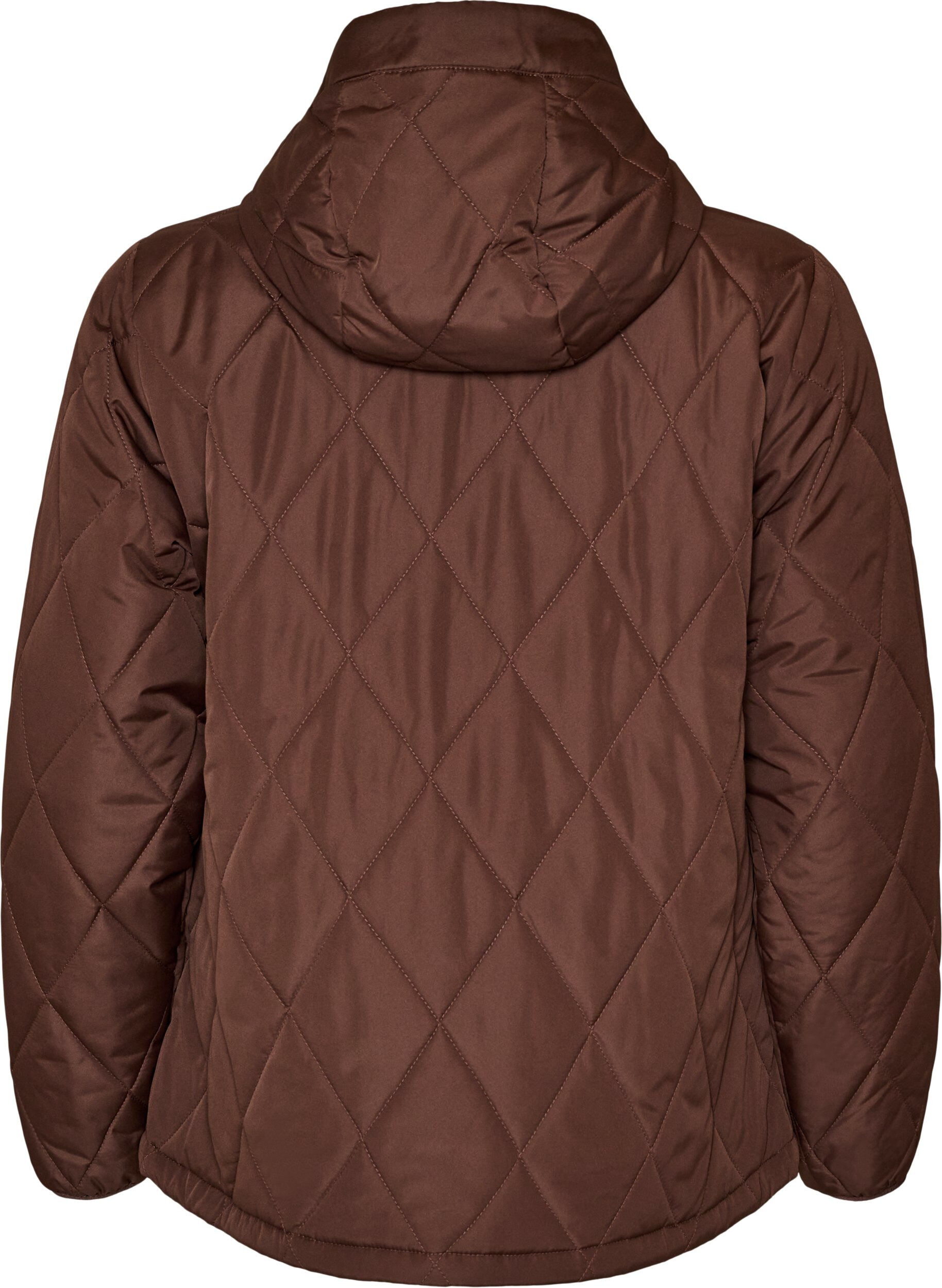ZizziLet vatteret jakke med diamantquilt, Brun, Packshot image number 1