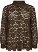 Blondeskjorte med perleknapper, Brun, Packshot image number 0