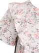 Bluse i bomuld med broderie anglaise og fl&aelig;ser, Lyser&oslash;d, Packshot image number 3