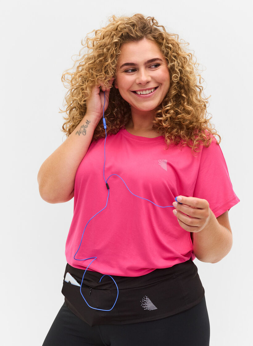 Løbebælte med reflex og lommer, Black, Model image number 0