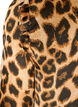 Kjole med leopardprint og fl&aelig;sedetaljer, Brun, Packshot image number 3