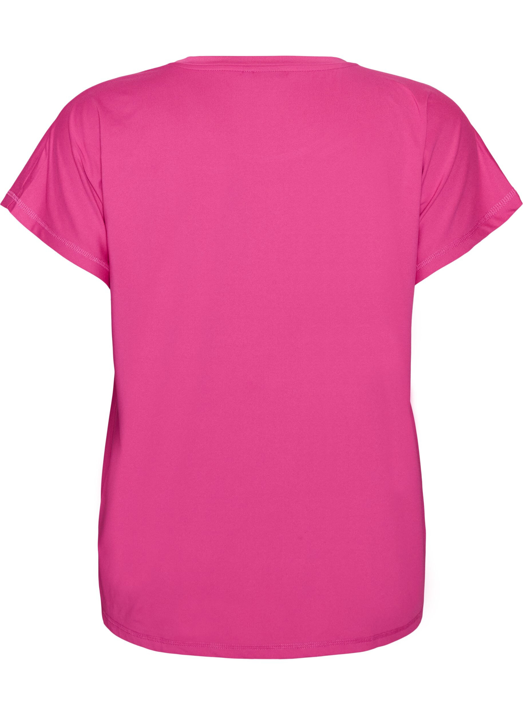 ZizziEnsfarvet tr&aelig;nings t-shirt, Lyser&oslash;d, Packshot image number 1