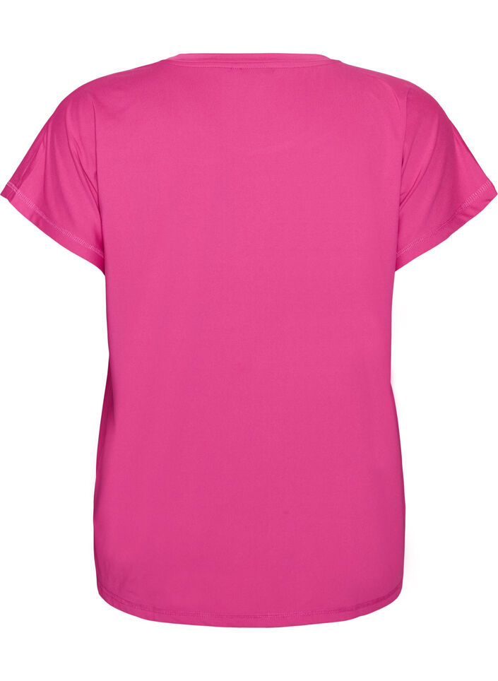 Ensfarvet tr&aelig;nings t-shirt, Lyser&oslash;d, Packshot image number 1