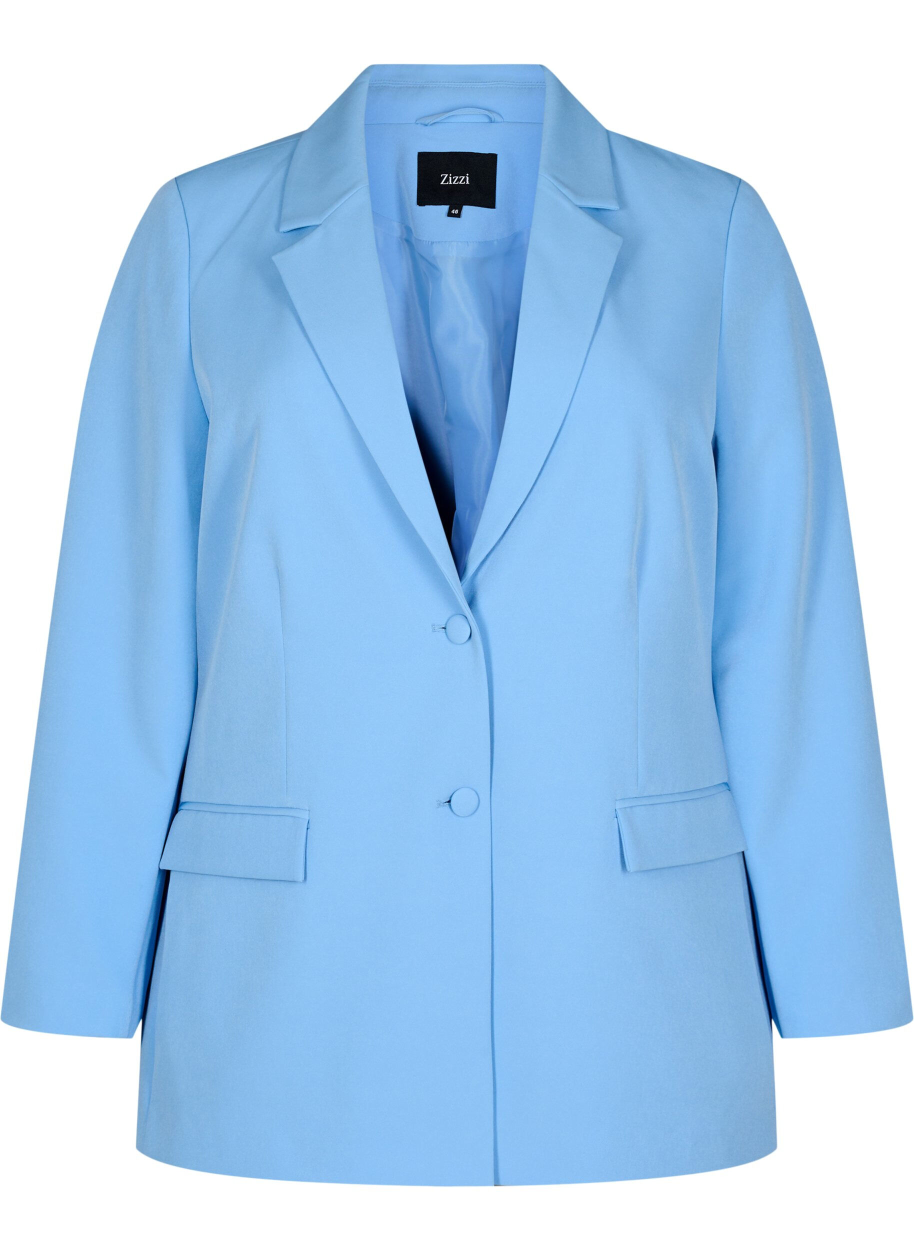 ZizziKlassisk blazer med knaplukning, Bl&aring;, Packshot image number 0
