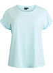 Kort&aelig;rmet t-shirt i bomuldsblanding, Turkis, Packshot image number 0
