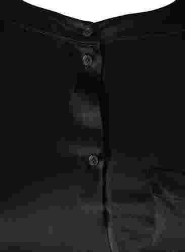 Lang shiny skjorte med slids, Black, Packshot image number 2