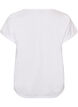 T-shirt i bomuld med crochetdetalje, Hvid, Packshot image number 1