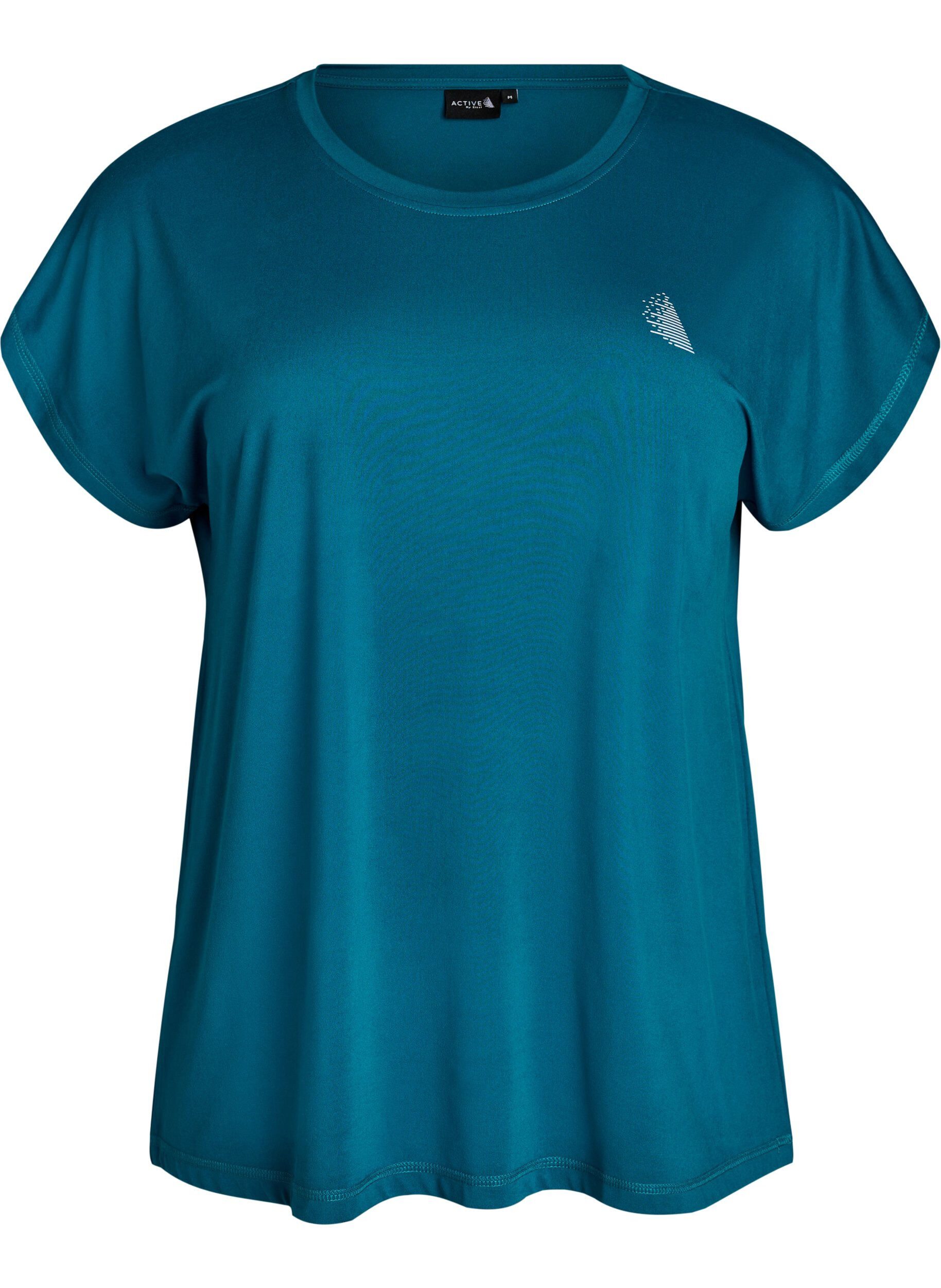 Ensfarvet tr&aelig;nings t-shirt