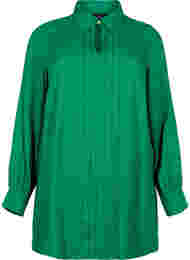 Langærmet viskose bluse med skjortekrave, Jolly Green