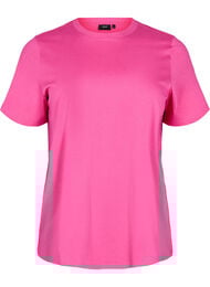 Basis t-shirt i bomuld med rund hals, Lyser&oslash;d