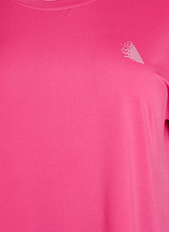 Ensfarvet tr&aelig;nings t-shirt, Lyser&oslash;d, Packshot image number 2
