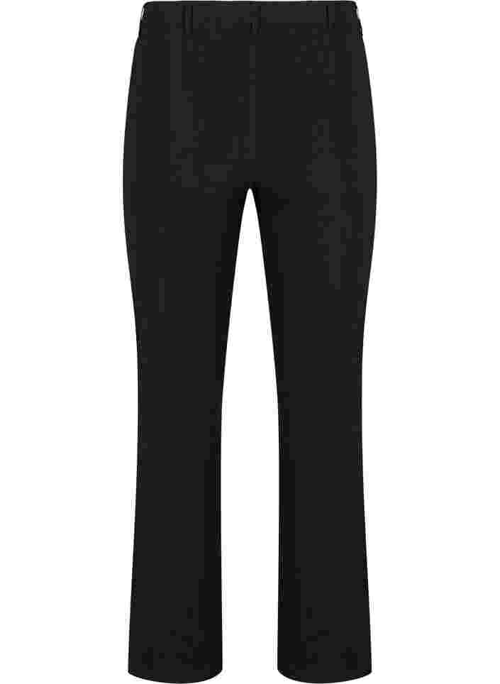 Klassiske bukser i viskosemix, Black, Packshot image number 1