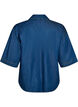 Denimbluse med brystlomme og albuelange &aelig;rmer, Bl&aring;, Packshot image number 1