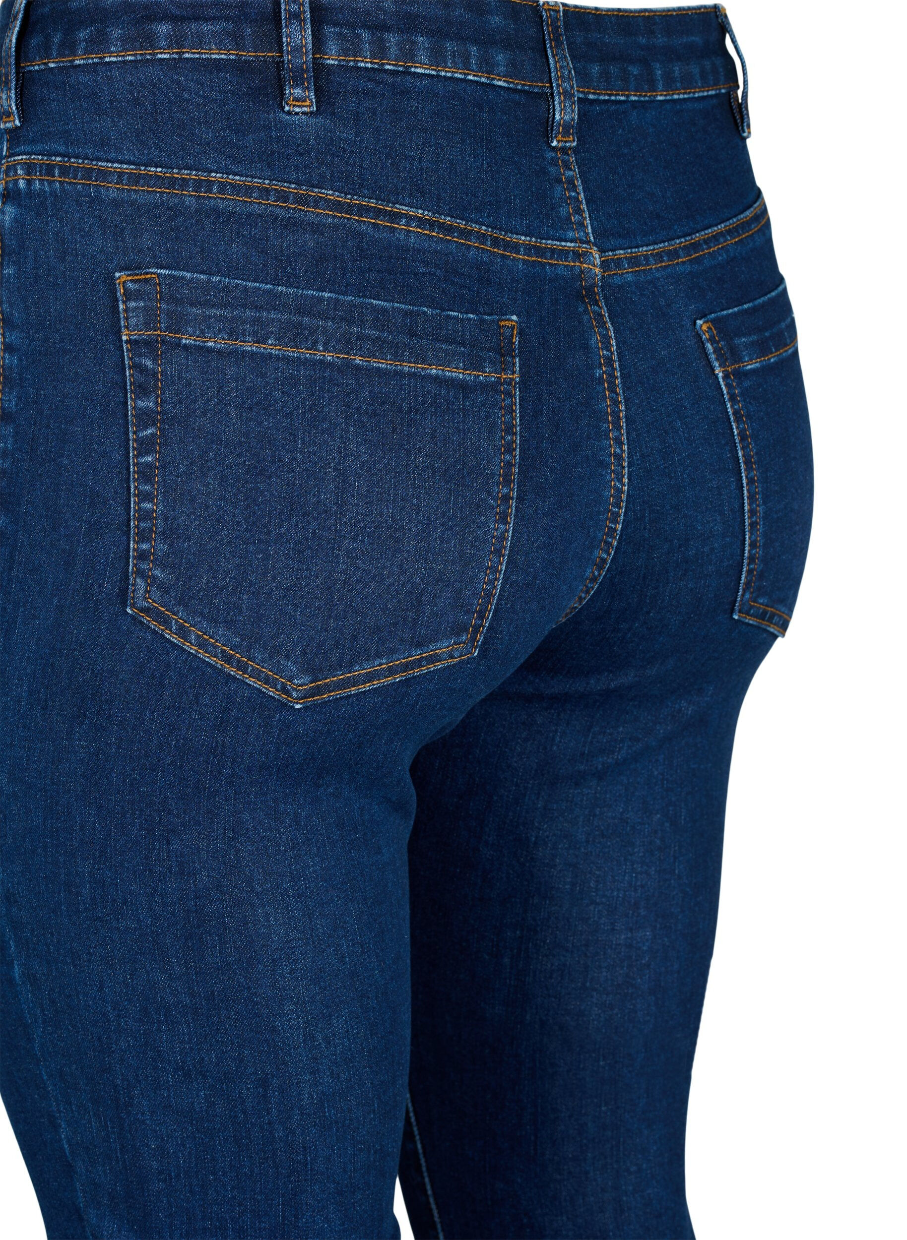 ZizziAmy jeans med h&oslash;j talje og super slim fit, Bl&aring;, Packshot image number 3