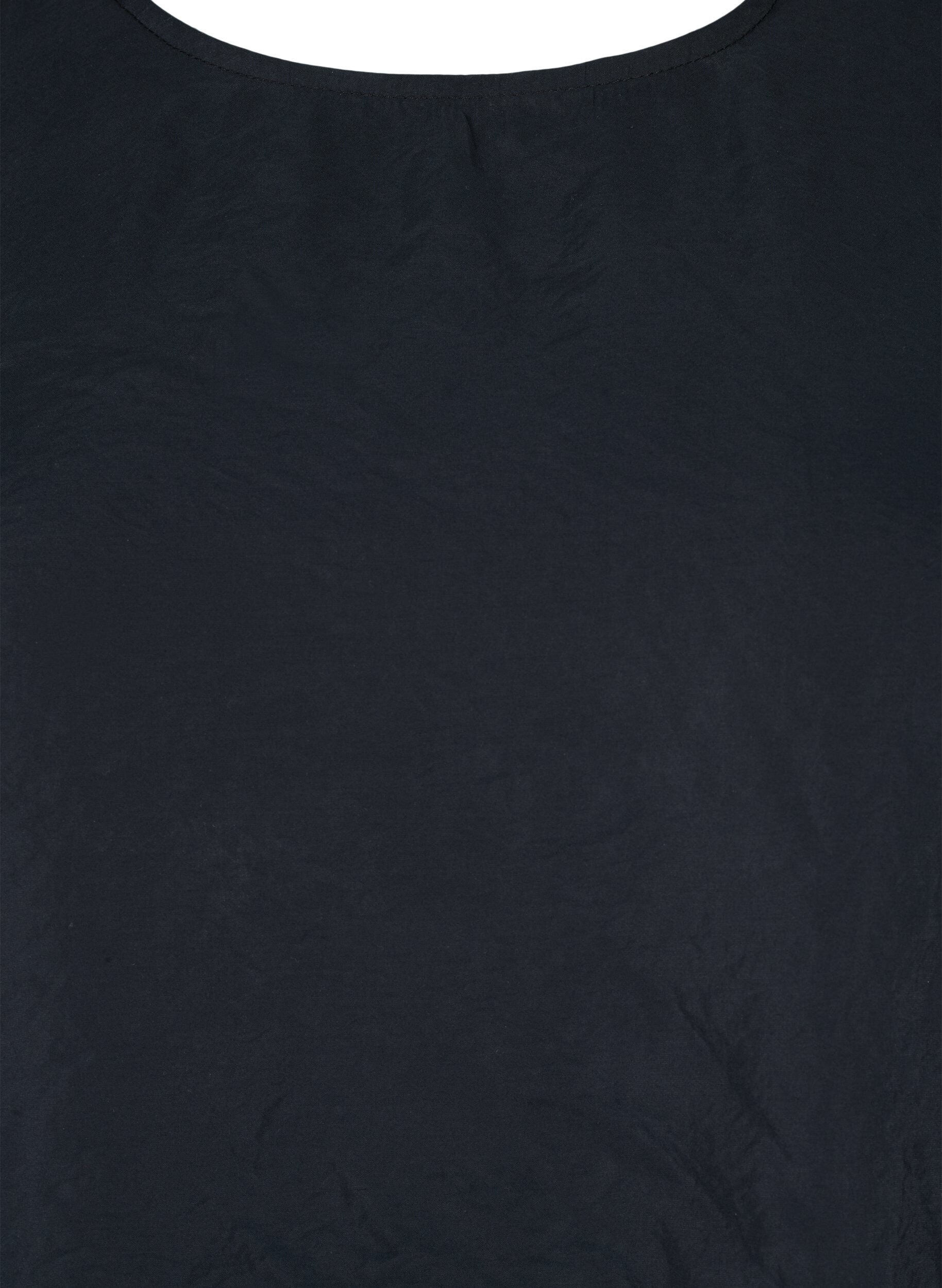 Zizzi Bluse i TENCEL&trade; Modal med broderidetaljer, Black, Packshot image number 2