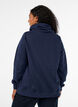 Sweatshirt med h&oslash;j krave og lommer, Bl&aring;, Model image number 2