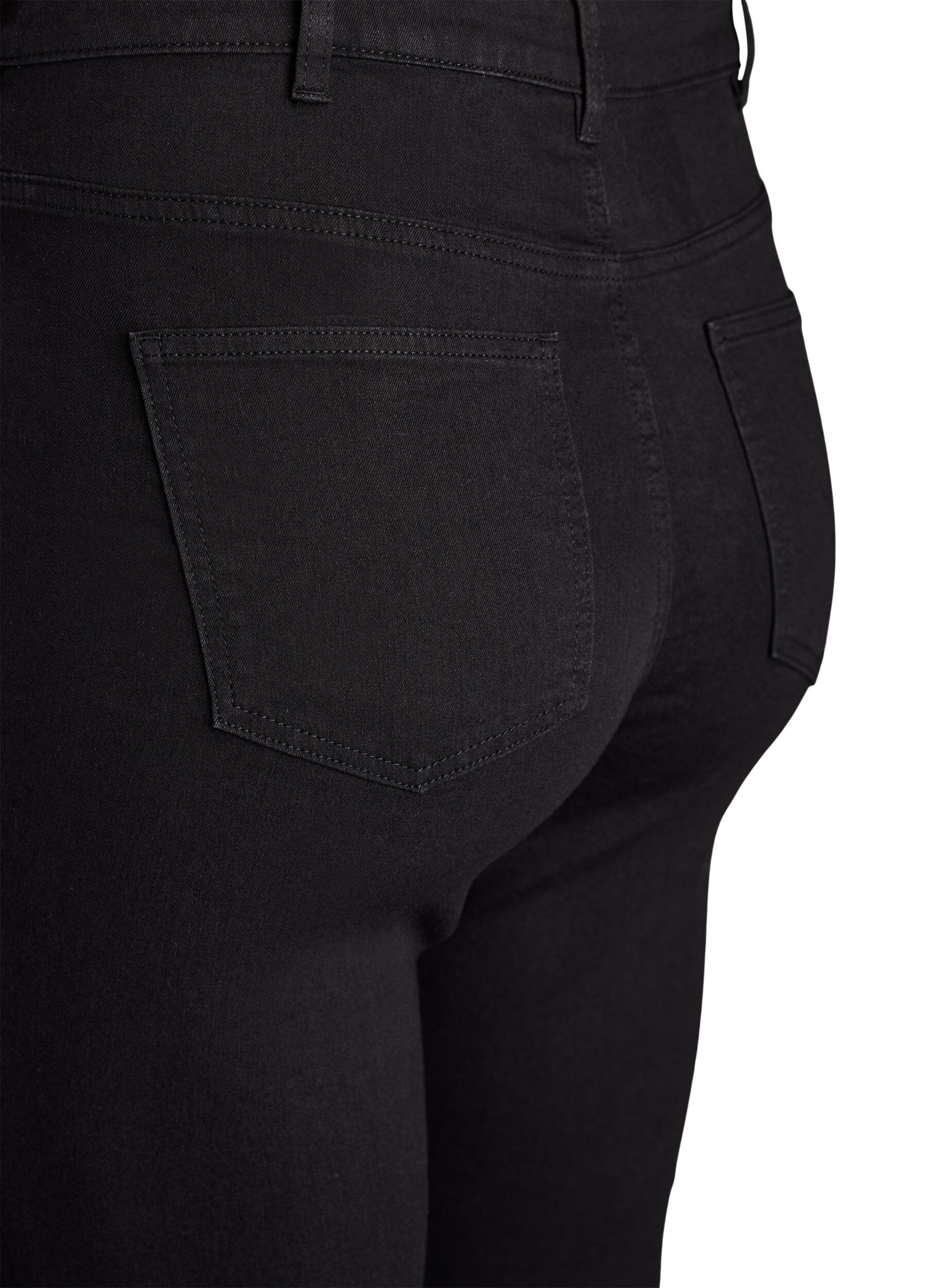 ZizziAmy jeans med h&oslash;j talje og super slim fit, Sort, Packshot image number 3