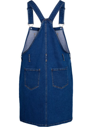 Overalls kjole i denim, Dark Blue Denim, Packshot image number 1