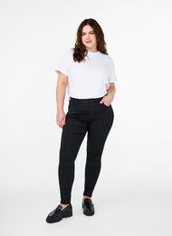 Stay black Amy jeans med høj talje, Black, Model