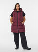 Lang vest med h&aelig;tte og lommer, R&oslash;d, Model image number 1