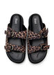 Wide fit - Sandal med nitter, Brun, Packshot image number 2