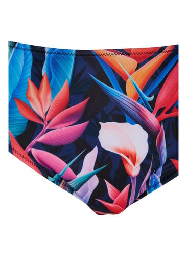 Bikini underdel med print og høj talje, Bright Leaf, Packshot image number 2