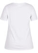 Ensfarvet basis t-shirt i bomuld, Hvid, Packshot image number 1