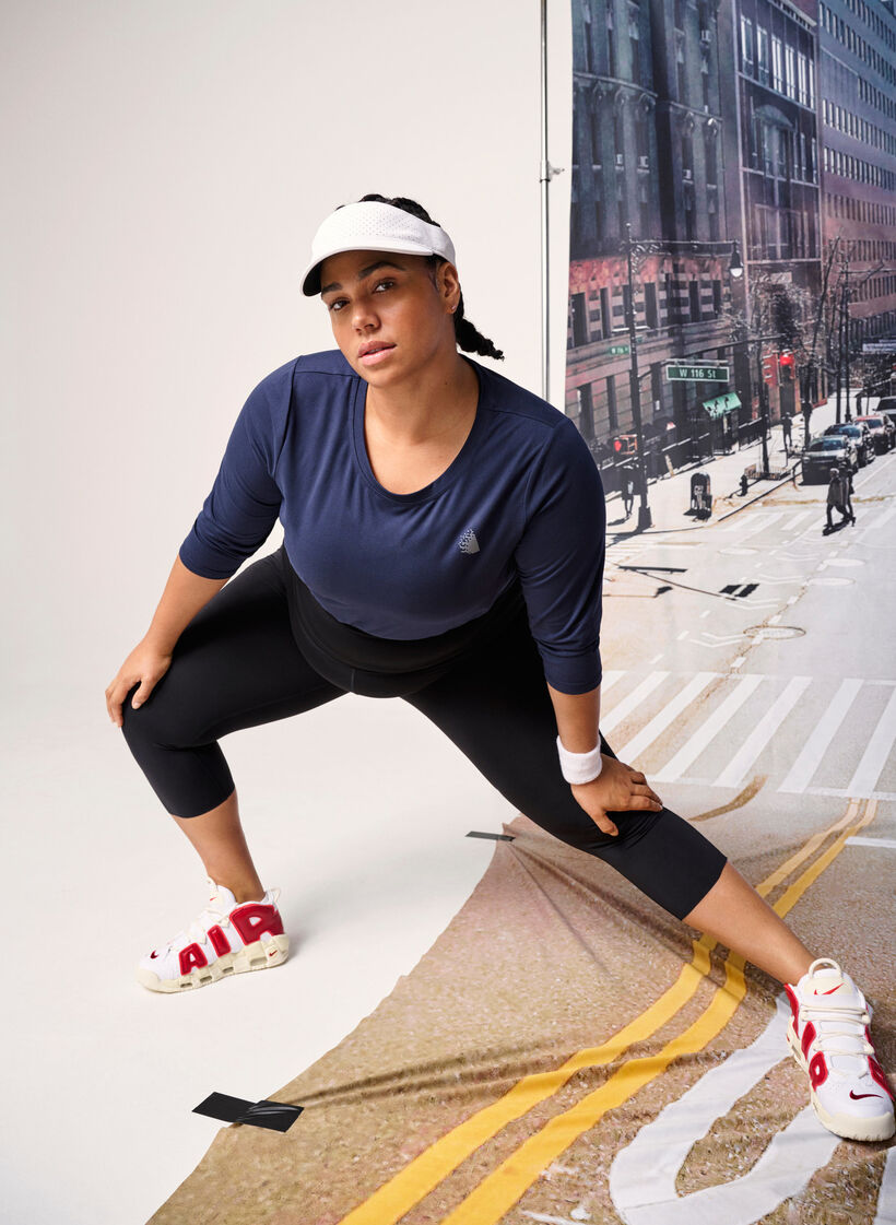 Træningsbluse med 3/4 ærmer, Blå, Image image number 0