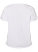 T-shirt i bomuld med printmotiv, Hvid, Packshot image number 1