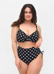 Printet bikini underdel med høj talje, Dotted Print, Model image number 0