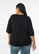 Strikket cardigan med hjerteknapper og korte &aelig;rmer, Sort, Model image number 2