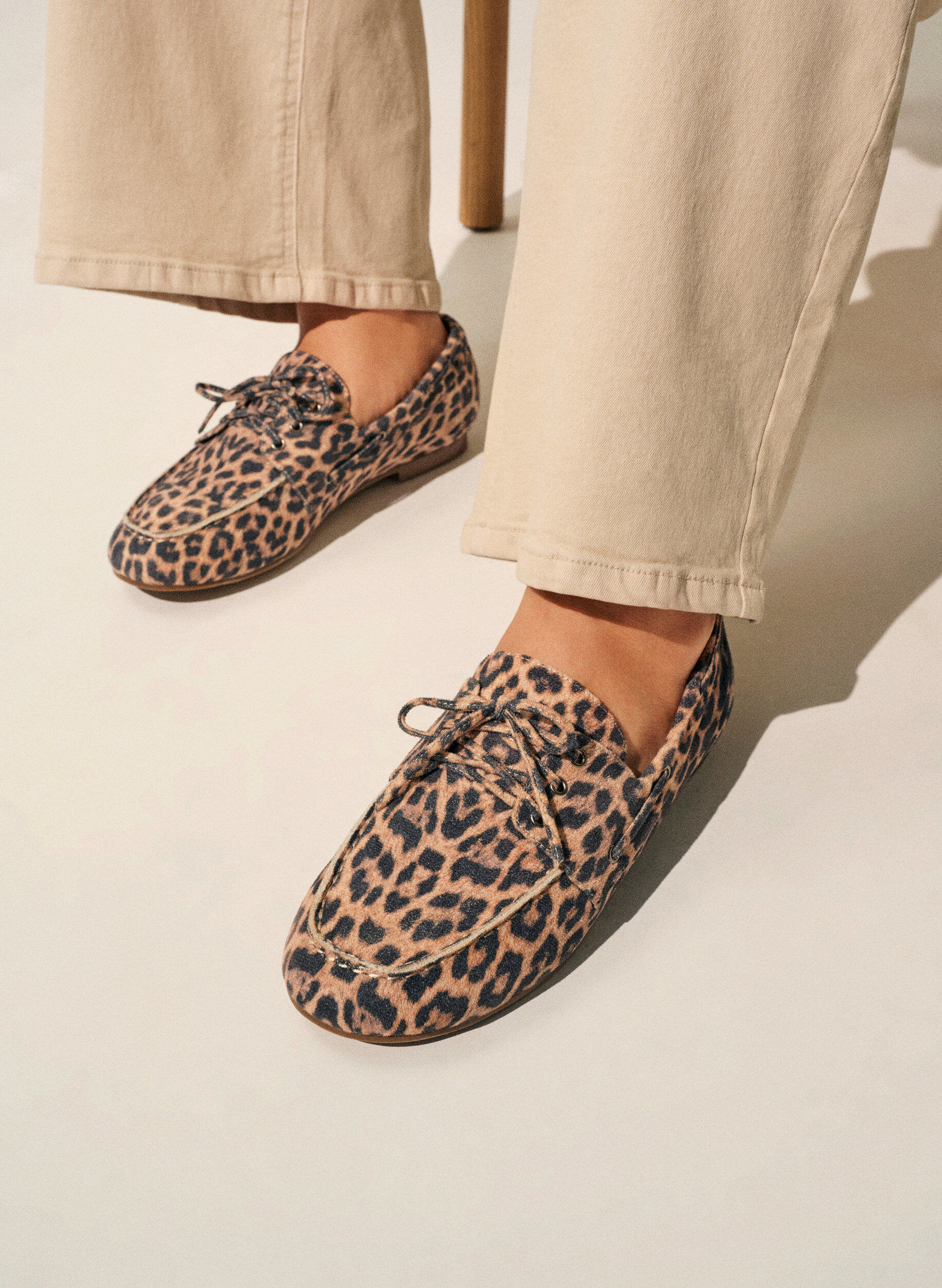 Zizzi Mokkasin sko i imiteret ruskind, Beige, Image image number 0