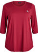 Tr&aelig;ningsbluse med 3/4 &aelig;rmer, R&oslash;d, Packshot image number 0