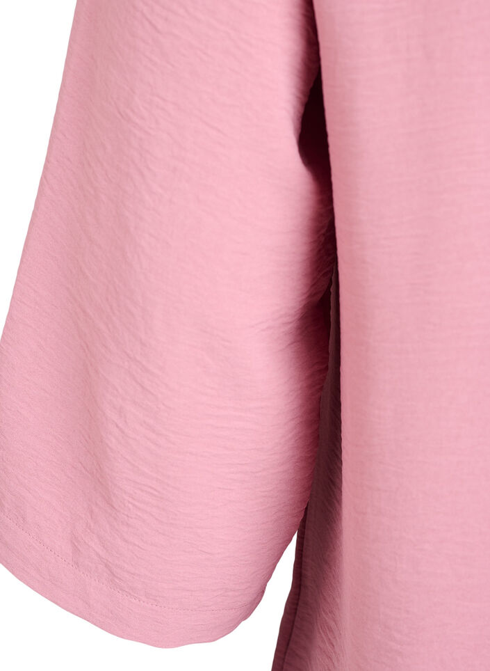 Bluse med 3/4 &aelig;rmer, Lyser&oslash;d, Packshot image number 3