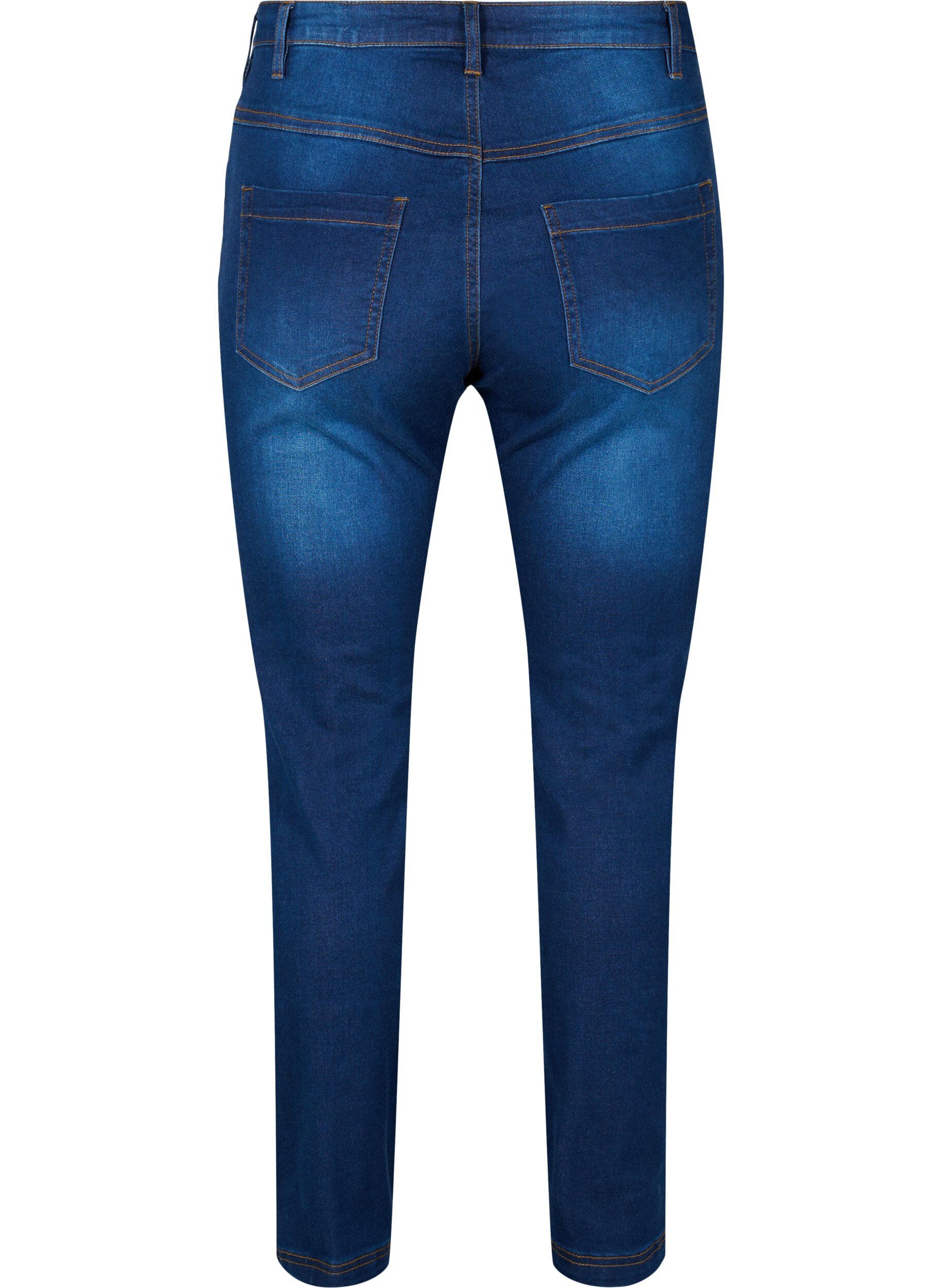 ZizziSlim fit Emily jeans med regul&aelig;r talje, Bl&aring;, Packshot image number 1