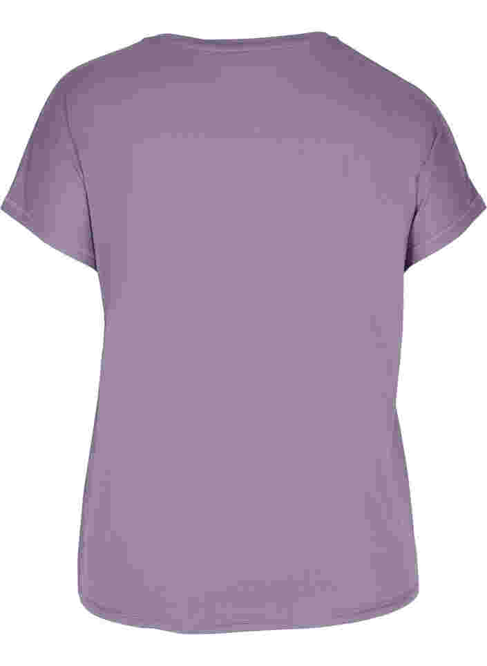 Ensfarvet trænings t-shirt, Purple Sage, Packshot image number 1