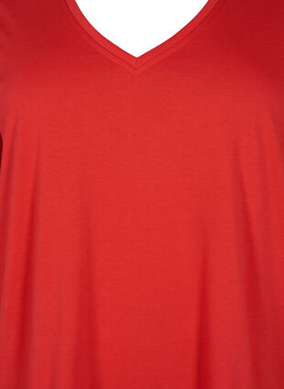 FLASH - T-shirt med v-hals, High Risk Red, Packshot image number 2