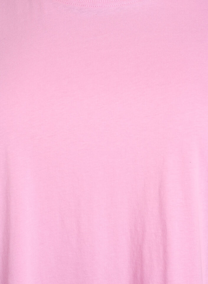Basis t-shirt i bomuld med rund hals, Lyser&oslash;d, Packshot image number 2