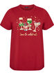 Jule t-shirt i &oslash;kologisk bomuld, R&oslash;d, Packshot image number 0