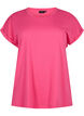 Kort&aelig;rmet t-shirt i bomuldsblanding, Lyser&oslash;d, Packshot image number 0