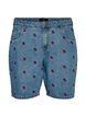 Denim shorts med broderede motiver, Bl&aring;, Packshot image number 0