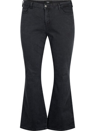 Ellen bootcut jeans med høj talje, Grey Denim, Packshot image number 0