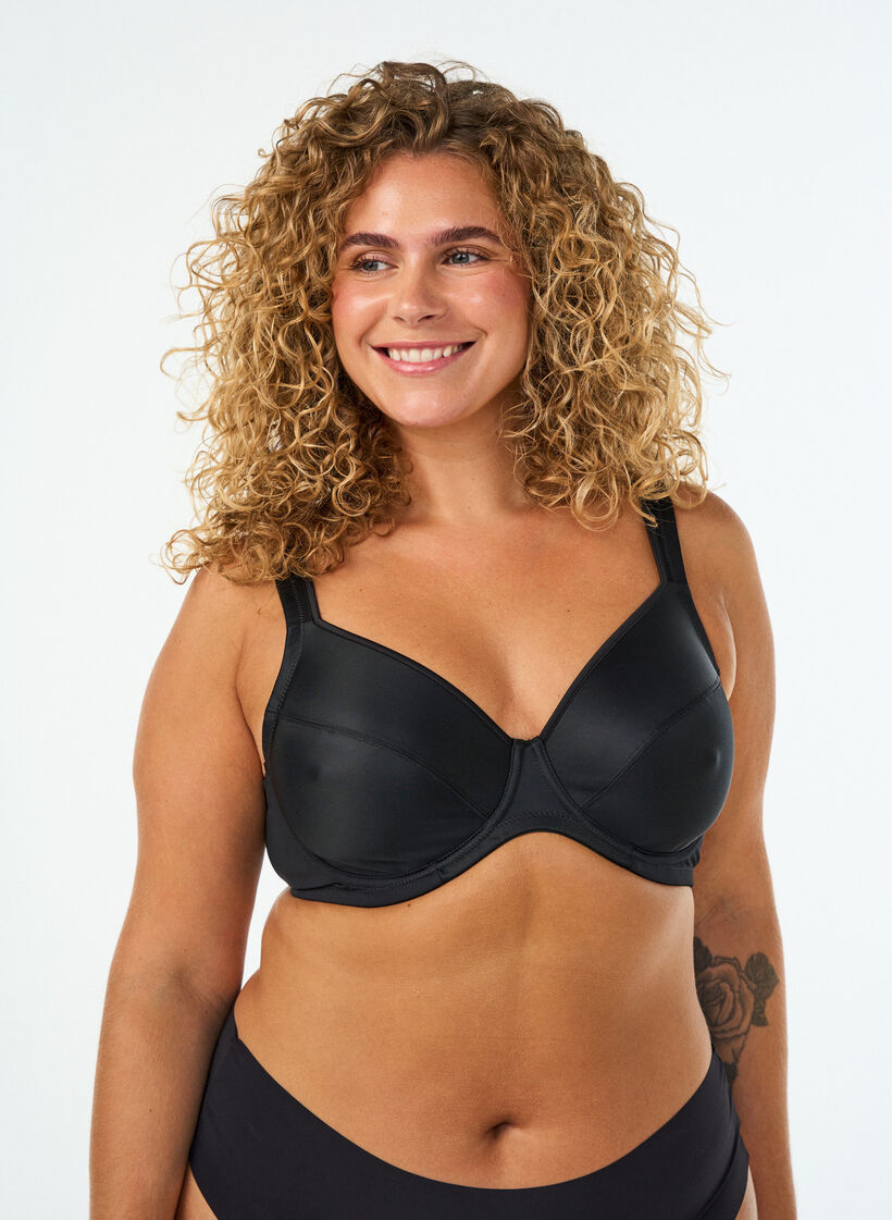 High support bh med formst&oslash;bte sk&aring;le, Sort, Model image number 0