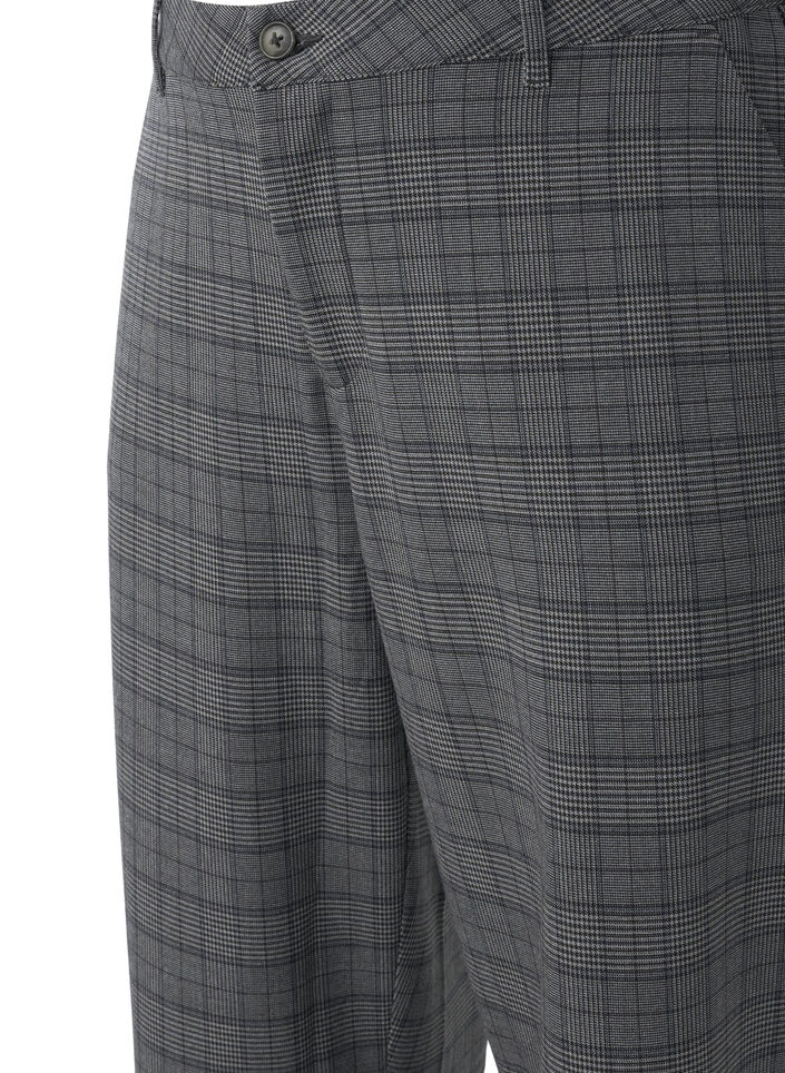 Ternet buks med høj talje og lige ben, Check, Packshot image number 2