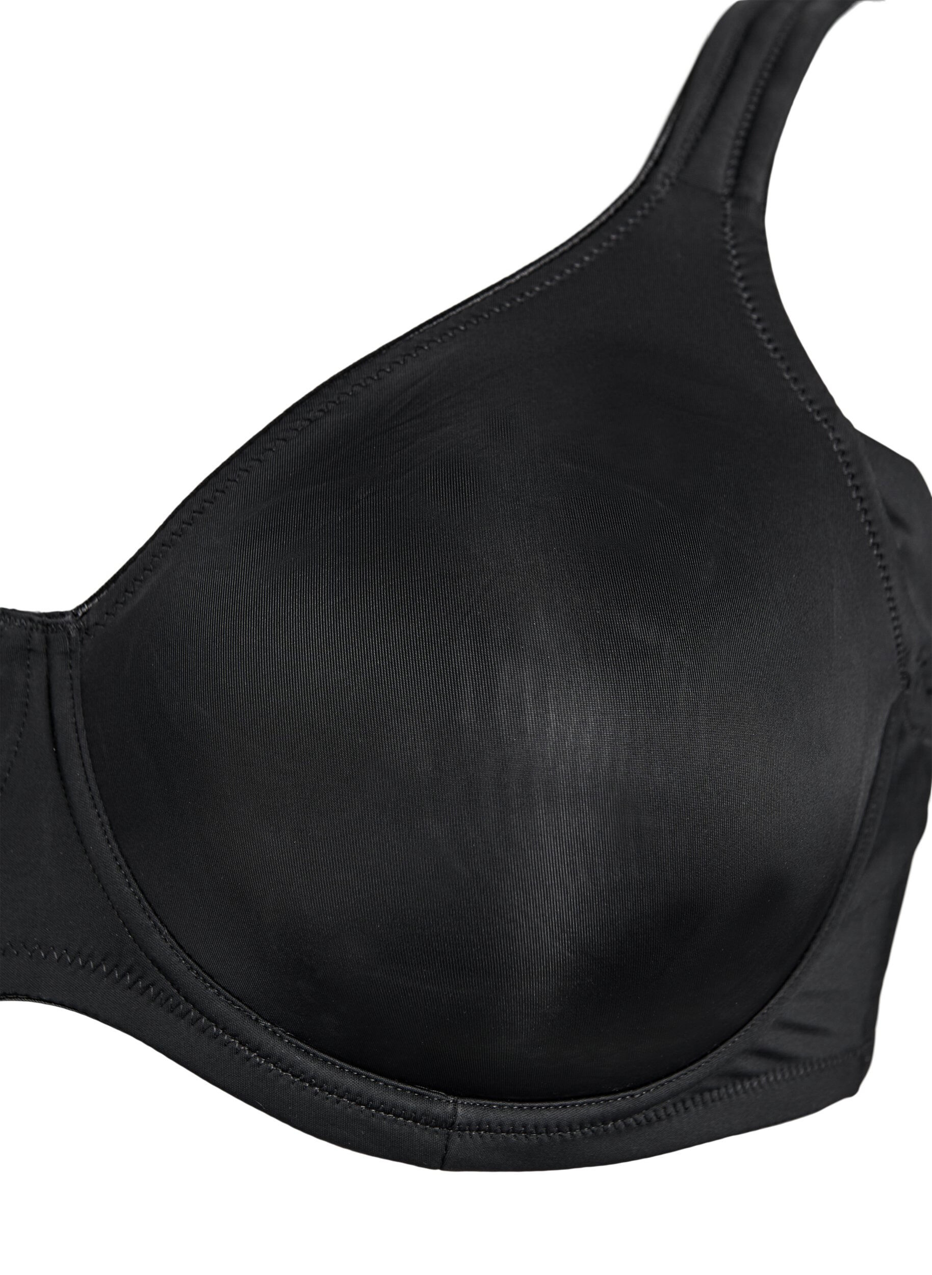 ZizziKomfort-bh med b&oslash;jle og formst&oslash;bte sk&aring;le, Sort, Packshot image number 2